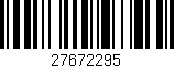 Código de barras (EAN, GTIN, SKU, ISBN): '27672295'