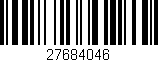 Código de barras (EAN, GTIN, SKU, ISBN): '27684046'