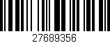 Código de barras (EAN, GTIN, SKU, ISBN): '27689356'