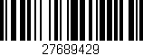 Código de barras (EAN, GTIN, SKU, ISBN): '27689429'
