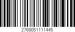 Código de barras (EAN, GTIN, SKU, ISBN): '2769051111445'