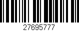 Código de barras (EAN, GTIN, SKU, ISBN): '27695777'