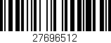 Código de barras (EAN, GTIN, SKU, ISBN): '27696512'