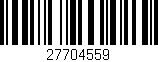 Código de barras (EAN, GTIN, SKU, ISBN): '27704559'