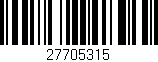 Código de barras (EAN, GTIN, SKU, ISBN): '27705315'