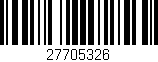 Código de barras (EAN, GTIN, SKU, ISBN): '27705326'