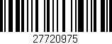 Código de barras (EAN, GTIN, SKU, ISBN): '27720975'