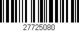 Código de barras (EAN, GTIN, SKU, ISBN): '27725080'