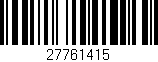 Código de barras (EAN, GTIN, SKU, ISBN): '27761415'
