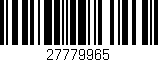 Código de barras (EAN, GTIN, SKU, ISBN): '27779965'