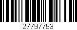 Código de barras (EAN, GTIN, SKU, ISBN): '27797793'