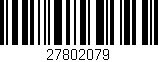 Código de barras (EAN, GTIN, SKU, ISBN): '27802079'