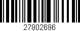 Código de barras (EAN, GTIN, SKU, ISBN): '27802696'