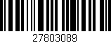 Código de barras (EAN, GTIN, SKU, ISBN): '27803089'