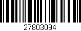 Código de barras (EAN, GTIN, SKU, ISBN): '27803094'