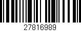 Código de barras (EAN, GTIN, SKU, ISBN): '27816989'