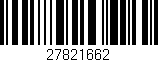Código de barras (EAN, GTIN, SKU, ISBN): '27821662'