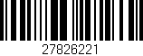 Código de barras (EAN, GTIN, SKU, ISBN): '27826221'