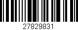 Código de barras (EAN, GTIN, SKU, ISBN): '27829831'