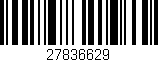 Código de barras (EAN, GTIN, SKU, ISBN): '27836629'