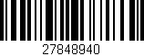 Código de barras (EAN, GTIN, SKU, ISBN): '27848940'