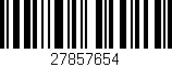 Código de barras (EAN, GTIN, SKU, ISBN): '27857654'