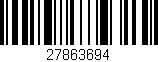 Código de barras (EAN, GTIN, SKU, ISBN): '27863694'