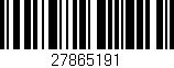 Código de barras (EAN, GTIN, SKU, ISBN): '27865191'