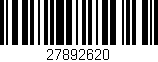 Código de barras (EAN, GTIN, SKU, ISBN): '27892620'