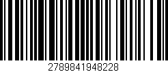 Código de barras (EAN, GTIN, SKU, ISBN): '2789841948228'