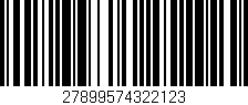 Código de barras (EAN, GTIN, SKU, ISBN): '27899574322123'
