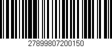 Código de barras (EAN, GTIN, SKU, ISBN): '27899807200150'
