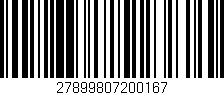Código de barras (EAN, GTIN, SKU, ISBN): '27899807200167'