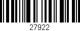 Código de barras (EAN, GTIN, SKU, ISBN): '27922'