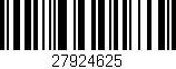 Código de barras (EAN, GTIN, SKU, ISBN): '27924625'