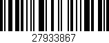 Código de barras (EAN, GTIN, SKU, ISBN): '27933867'