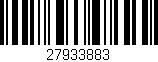 Código de barras (EAN, GTIN, SKU, ISBN): '27933883'