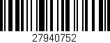 Código de barras (EAN, GTIN, SKU, ISBN): '27940752'