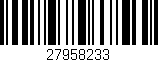 Código de barras (EAN, GTIN, SKU, ISBN): '27958233'