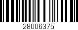 Código de barras (EAN, GTIN, SKU, ISBN): '28006375'