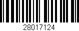Código de barras (EAN, GTIN, SKU, ISBN): '28017124'