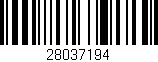 Código de barras (EAN, GTIN, SKU, ISBN): '28037194'