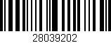 Código de barras (EAN, GTIN, SKU, ISBN): '28039202'