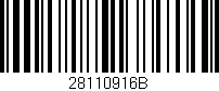 Código de barras (EAN, GTIN, SKU, ISBN): '28110916B'