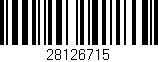 Código de barras (EAN, GTIN, SKU, ISBN): '28126715'