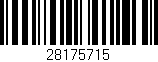 Código de barras (EAN, GTIN, SKU, ISBN): '28175715'
