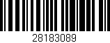 Código de barras (EAN, GTIN, SKU, ISBN): '28183089'