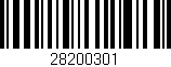 Código de barras (EAN, GTIN, SKU, ISBN): '28200301'