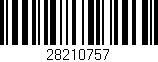 Código de barras (EAN, GTIN, SKU, ISBN): '28210757'