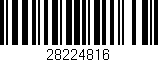 Código de barras (EAN, GTIN, SKU, ISBN): '28224816'